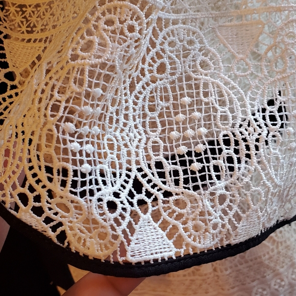 Adeline Rae Bow Cold Shoulder- lace dress - Picture 6 of 8